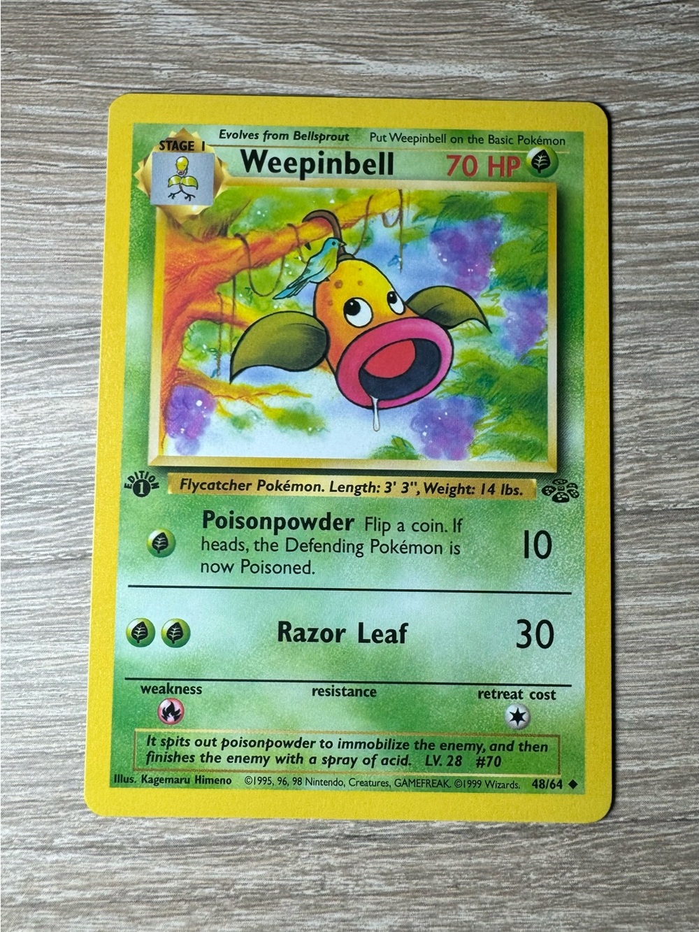 Weepinbell #48/1st Edition/Pokemon Jungle